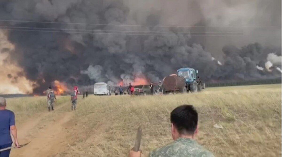 Қостанайдағы өрт кезінде 10 адам жарақат алған,  4 адам ауруханада жатыр