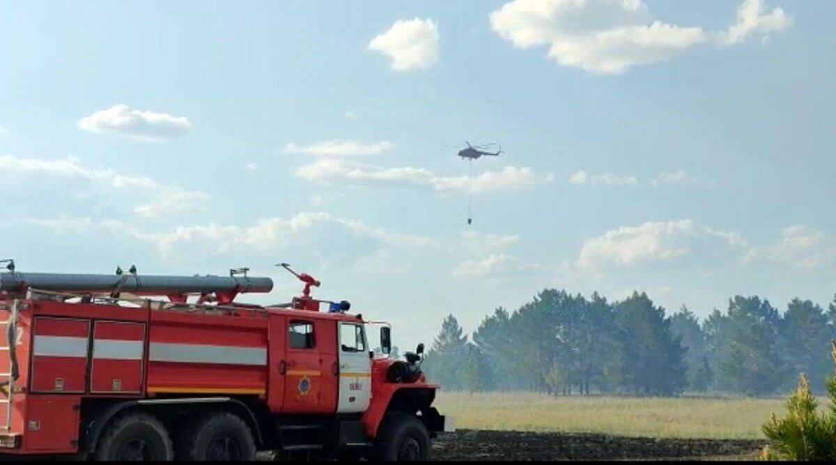 Абай облысындағы өртті сөндіруге тікұшақтар жұмылдырылды