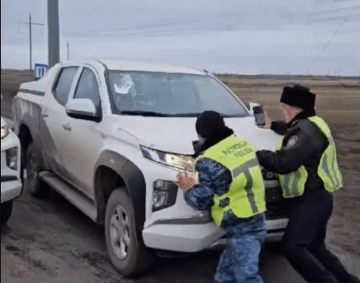 Қостанай облысында полицейлерге бағынбаған жүргізуші қамауға алынды