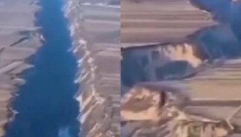 Желіде Хатайдағы жер қыртысының жарылған жерінен видео жарияланды