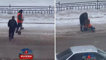 Астана тұрғыны жол бойында көше тазалаушыға қол көтерді (ВИДЕО)