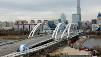 Есіл өзенімен өтетін LRT көпірінің құрылысы аяқталды